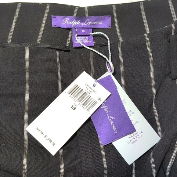 Stamford Pinstripe Wool Pant. Ralph Lauren Collection - Picture 4 of 13